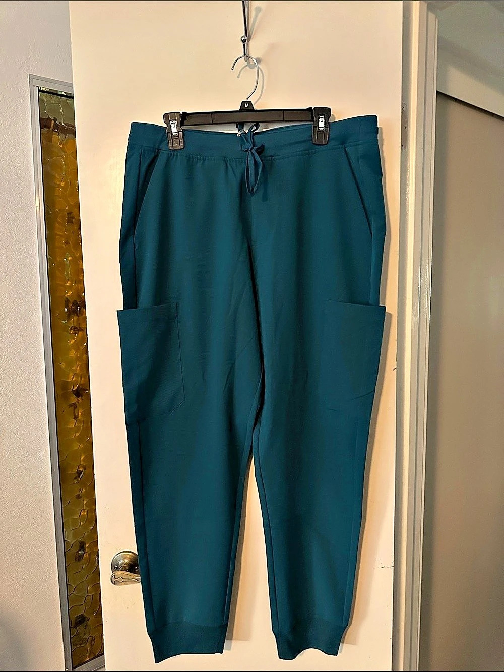 Mandala M_ Scrub  jogger Pants in Caribbean BlueSize Medium NWT
